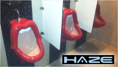 Charming piss pots at Club Haze