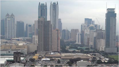 Residential high risers in Manila